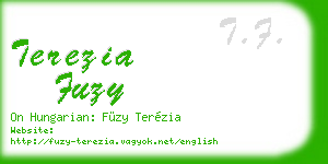 terezia fuzy business card