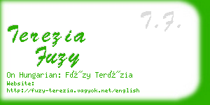 terezia fuzy business card